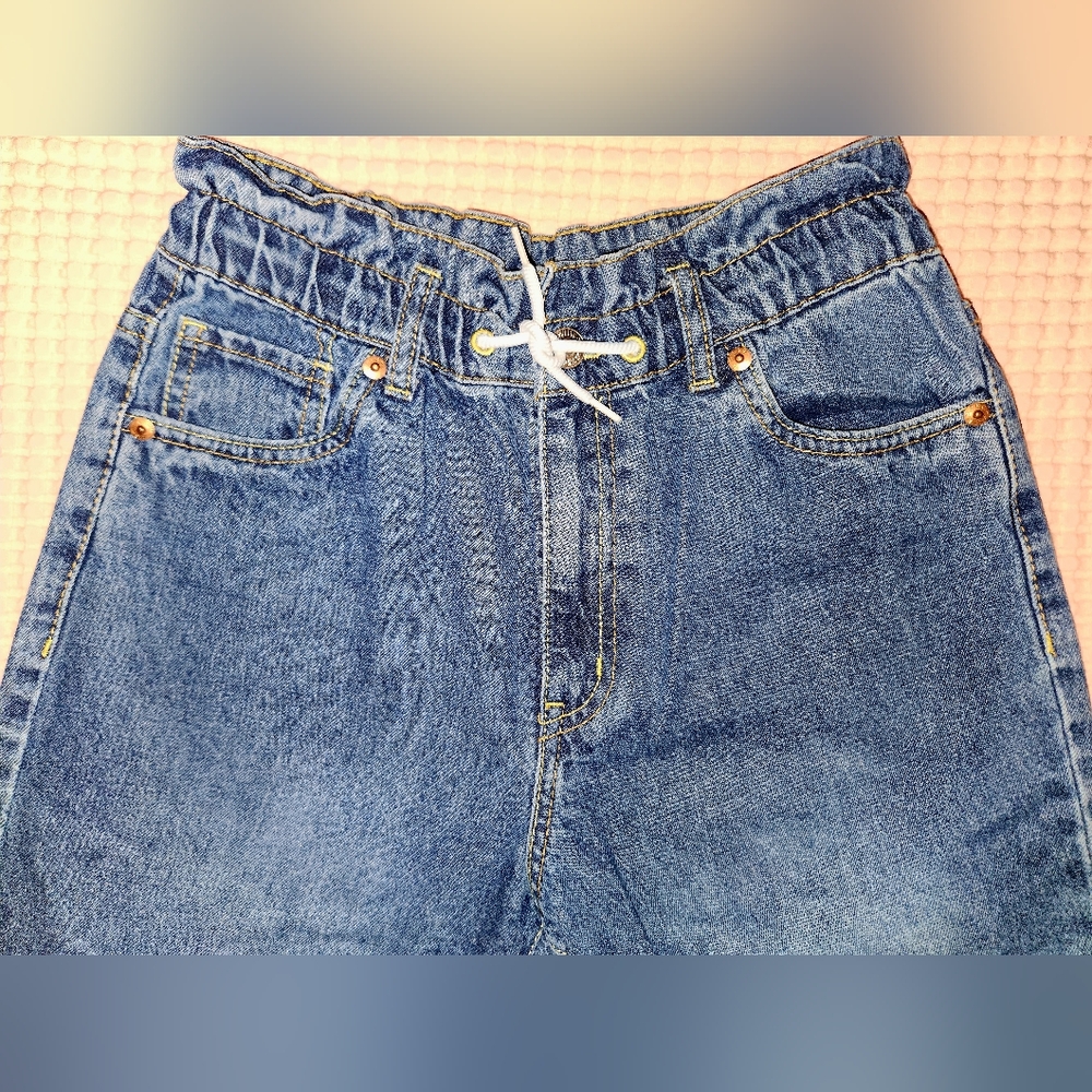 Girls Levi's Blue Pull-On High Loose Jeans 12 Reg